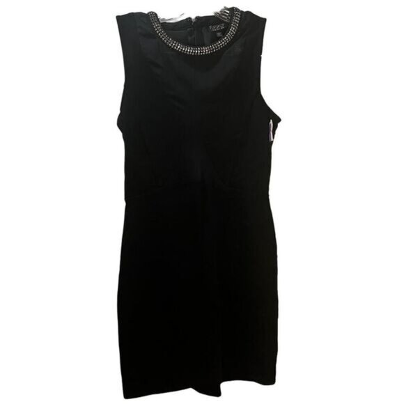 New‎ TOPSHOP Embellished High Neck Dress Tunic Black 2 - Picture 2 of 6